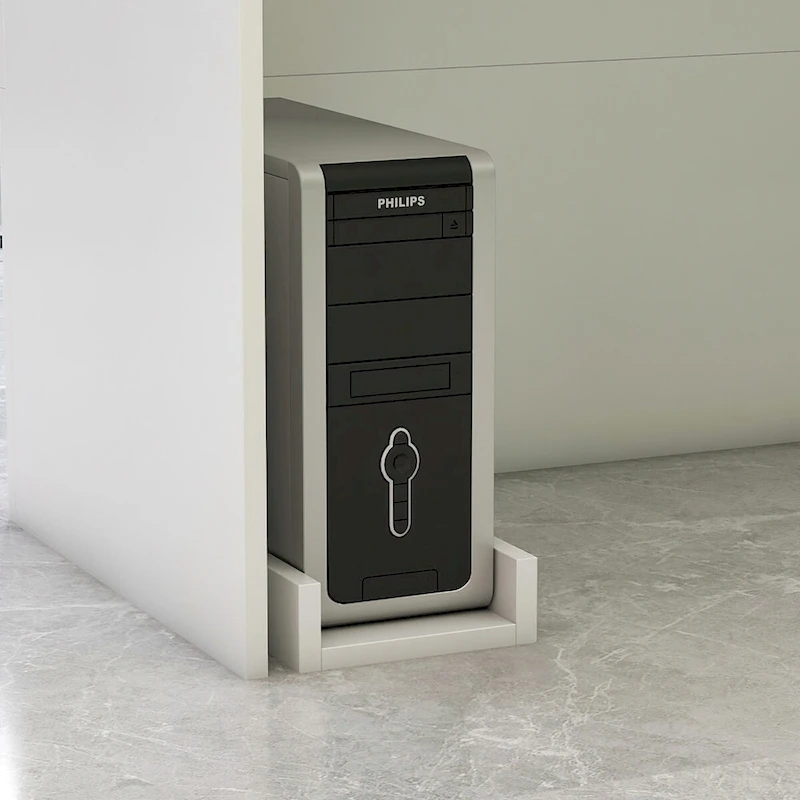 Timechee Reception Desk L-Shaped Counter Shelves Drawers Reception Table