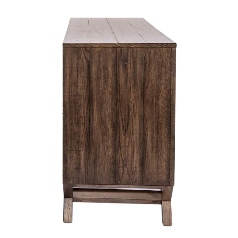 Weathered Chestnut Credenza Desk