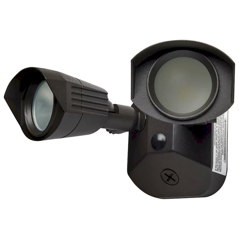 LED Security Light - Dual Head - Bronze Finish - 4000K - 120-277V