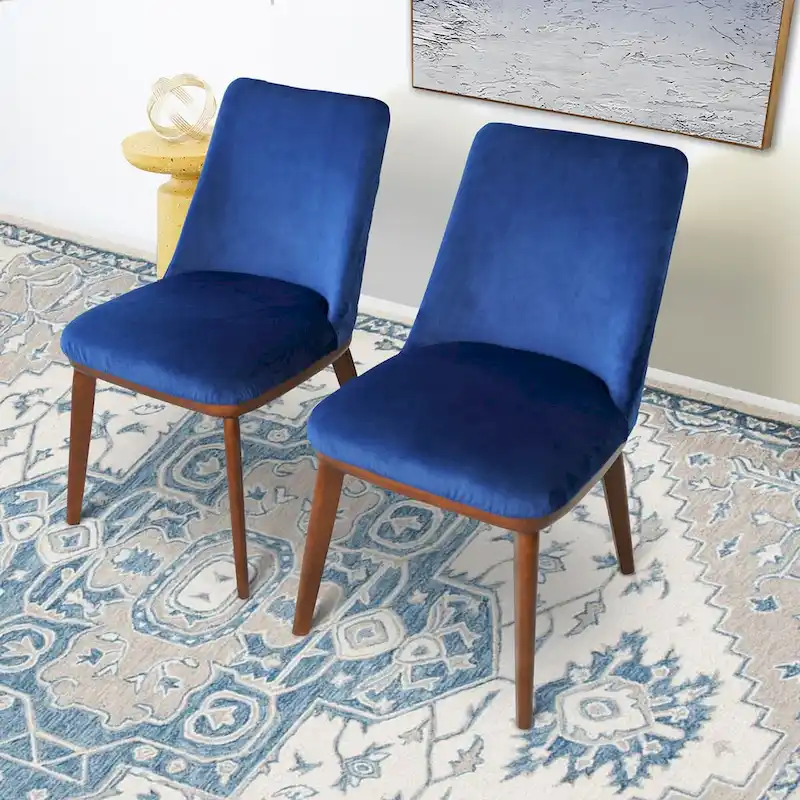 Dropia Mid-Century Modern Dining Chair Velvet (Set of 2)