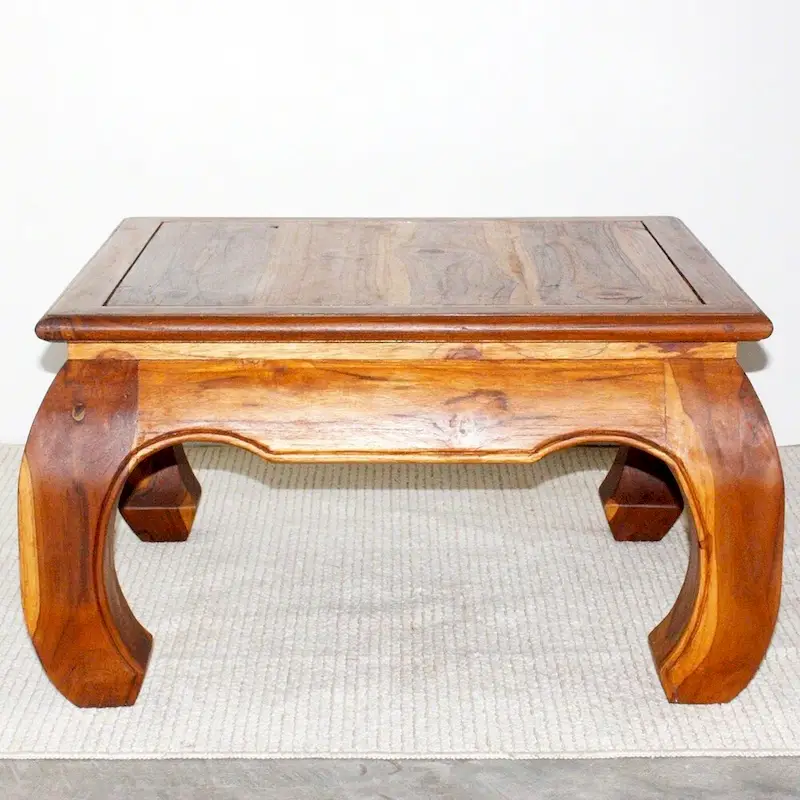 Haussmann Teak Thai Opium Table 29 x 29 x 16 inch High Oak Oil - 29  x 29  x 16