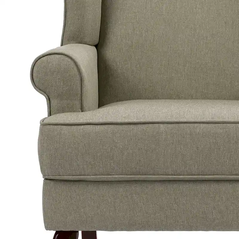 Set of 2 Elegant Living Room Wing Back Arm Chair Upholstered Accent Chair