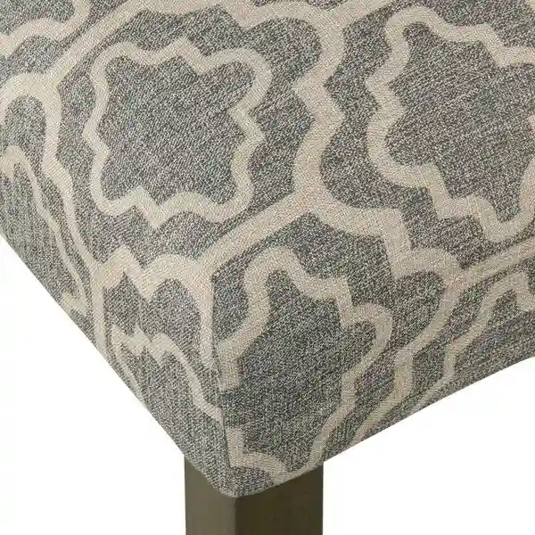 HomePop Parsons Ash Grey Geometric Dining Chair (Set of 2)