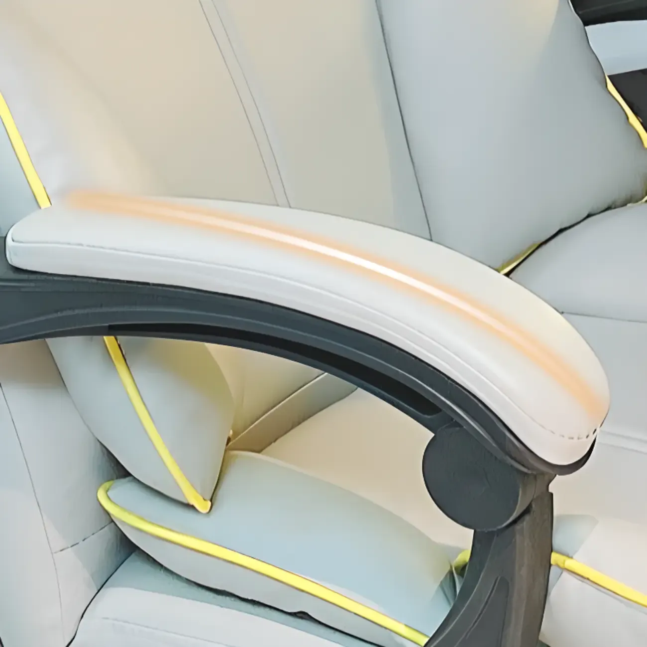 Modern White Leather Reclining Office Chair