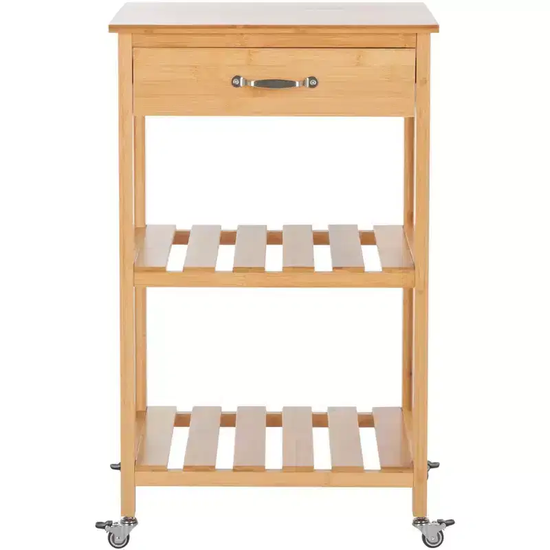 Corteau Kitchen Cart - KCH1900 - Natural - Safavieh