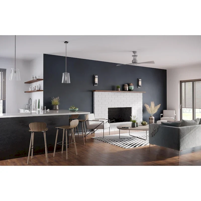 Clarion Collection One-Light Polished Nickel Clear Glass Coastal Pendant Light - 9 in x 9 in x 11.375 in