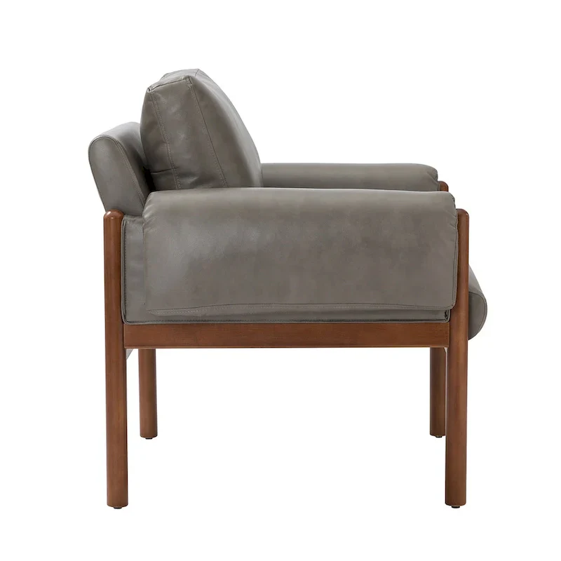 Tiago Comfy Glossy Living Room Armchair with Solid Wood Base Set of 2