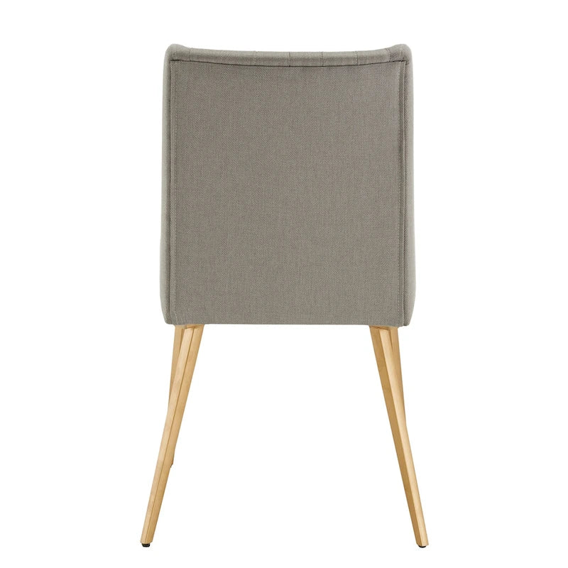 Jose Gold Finish Fabric Dining Chair (Set of 2) by iNSPIRE Q Modern