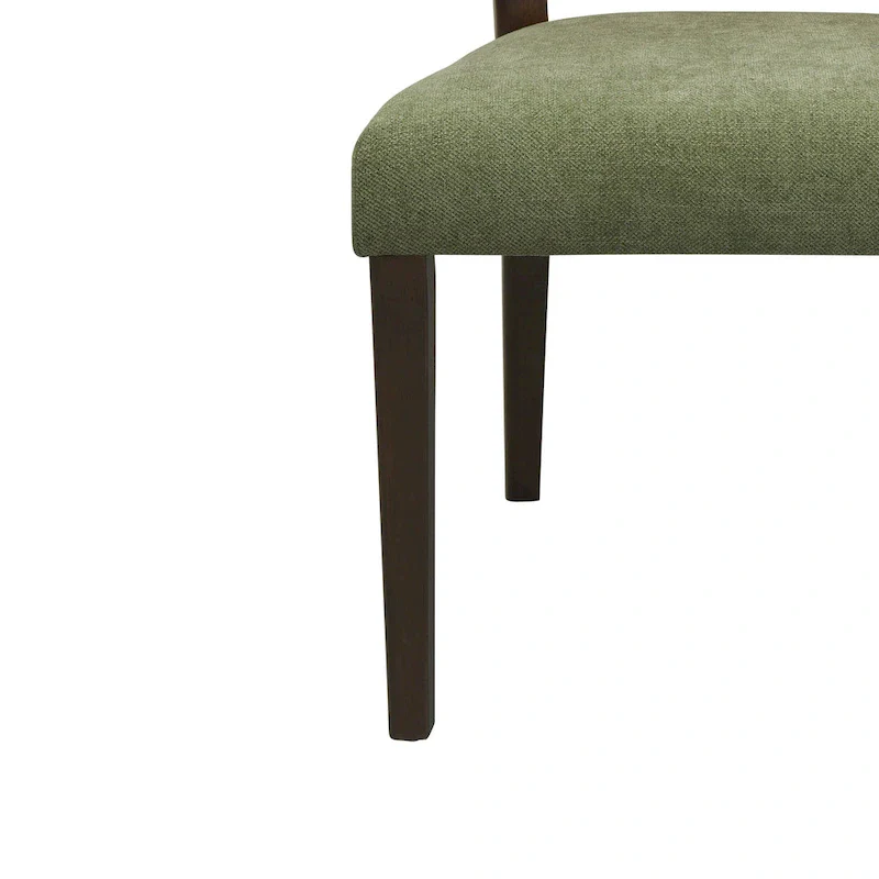 '- Oliver Mid-Century Rattan Back Upholstered Dining Chair Set of 2