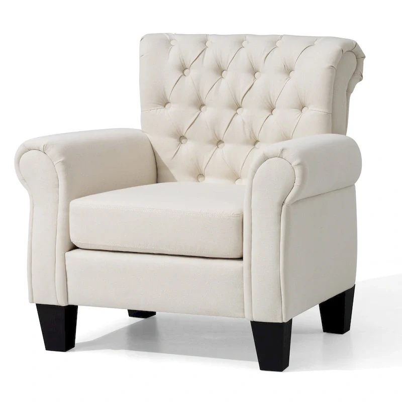 Accent Club Chair with Arms and Padded Seat