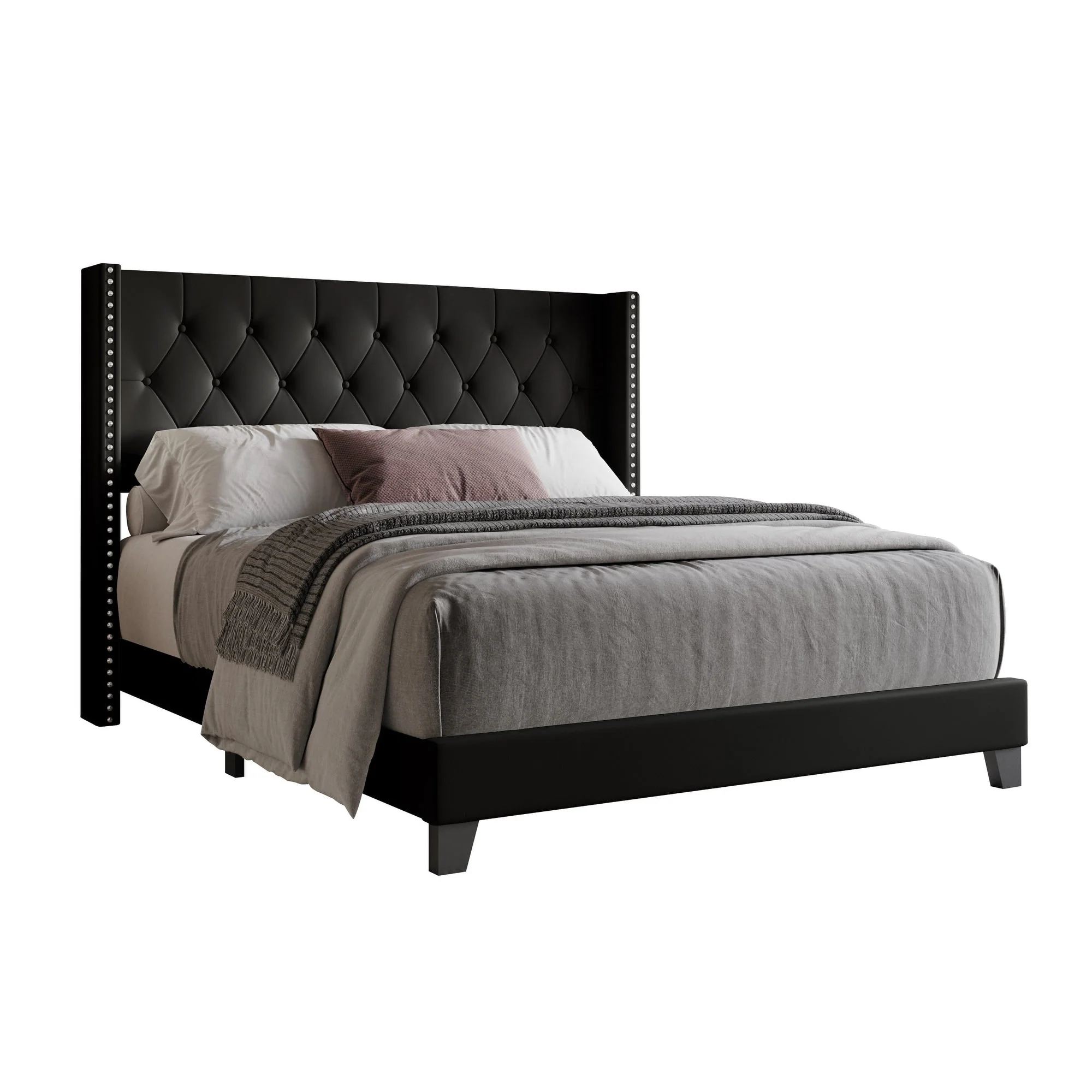 Homer Tufted Upholstered Panel Bed