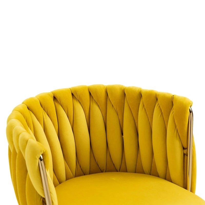 SEYNAR Modern Glam Velvet Dining Side Chair Set of 2 with Gold Metal Frame