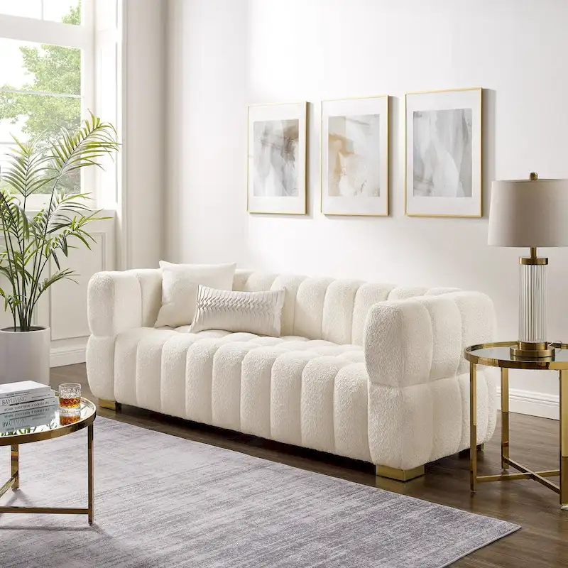 85 Inch Modern Couch, Leisure Comfortable Sofa - 85 x 33.86