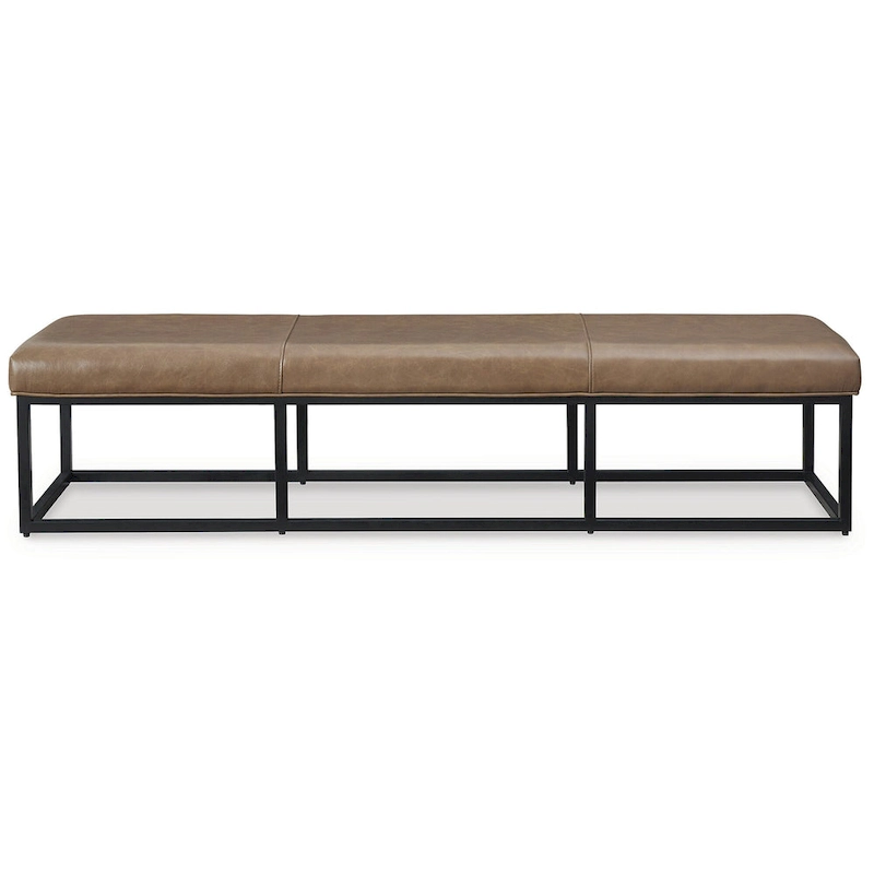 Signature Design by Ashley Joston Brown/Black Accent Bench - 70.87  W x 18.87  D x 15.75  H