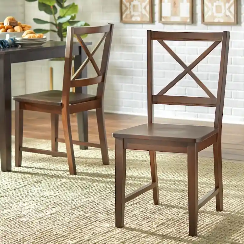 Simple Living Cross-Back Espresso Dining Set