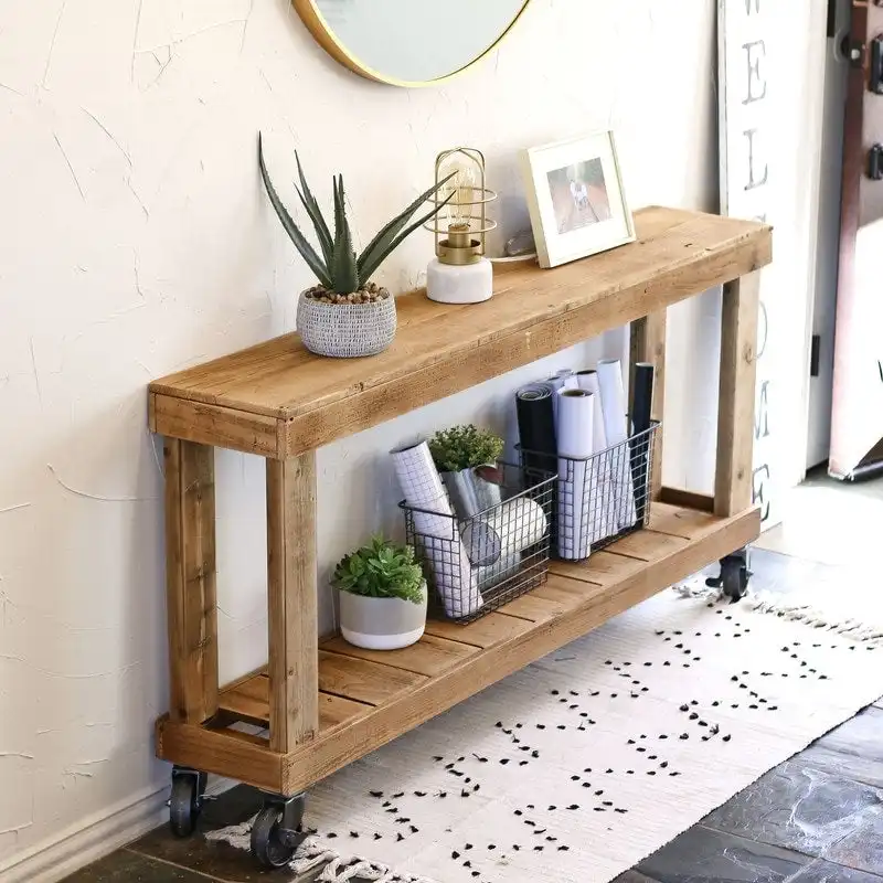 Natural 60 Console on Wheels