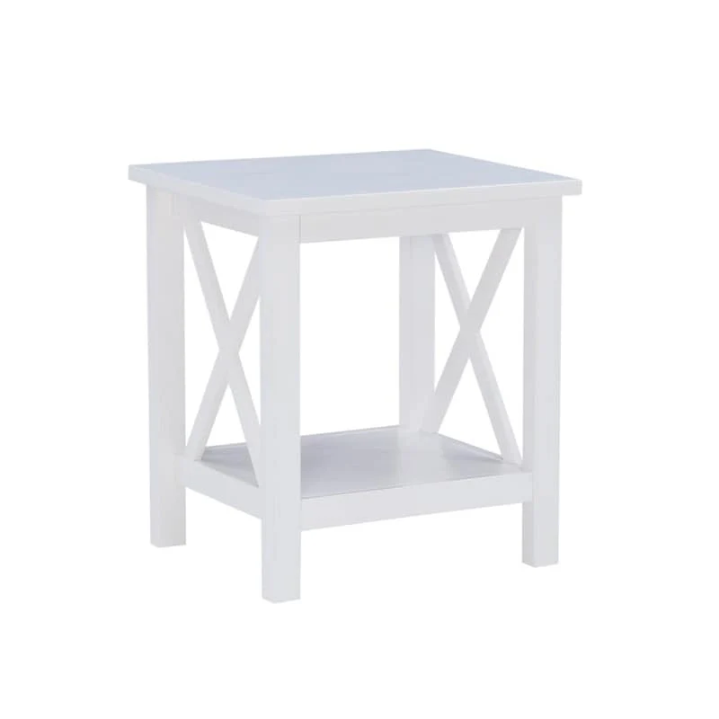 Ripplewood Farmhouse X-Base Side End Table