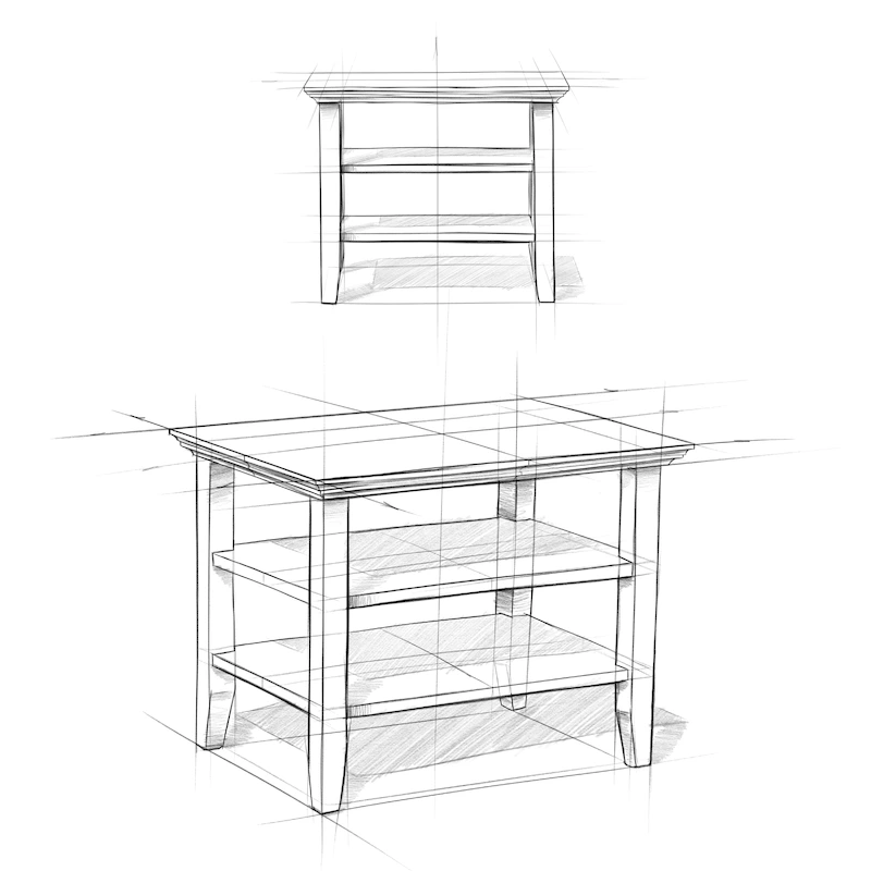 WYNDENHALL Normandy 14 inch Wide Solid Wood Transitional Narrow Side Table - 14 Inches wide