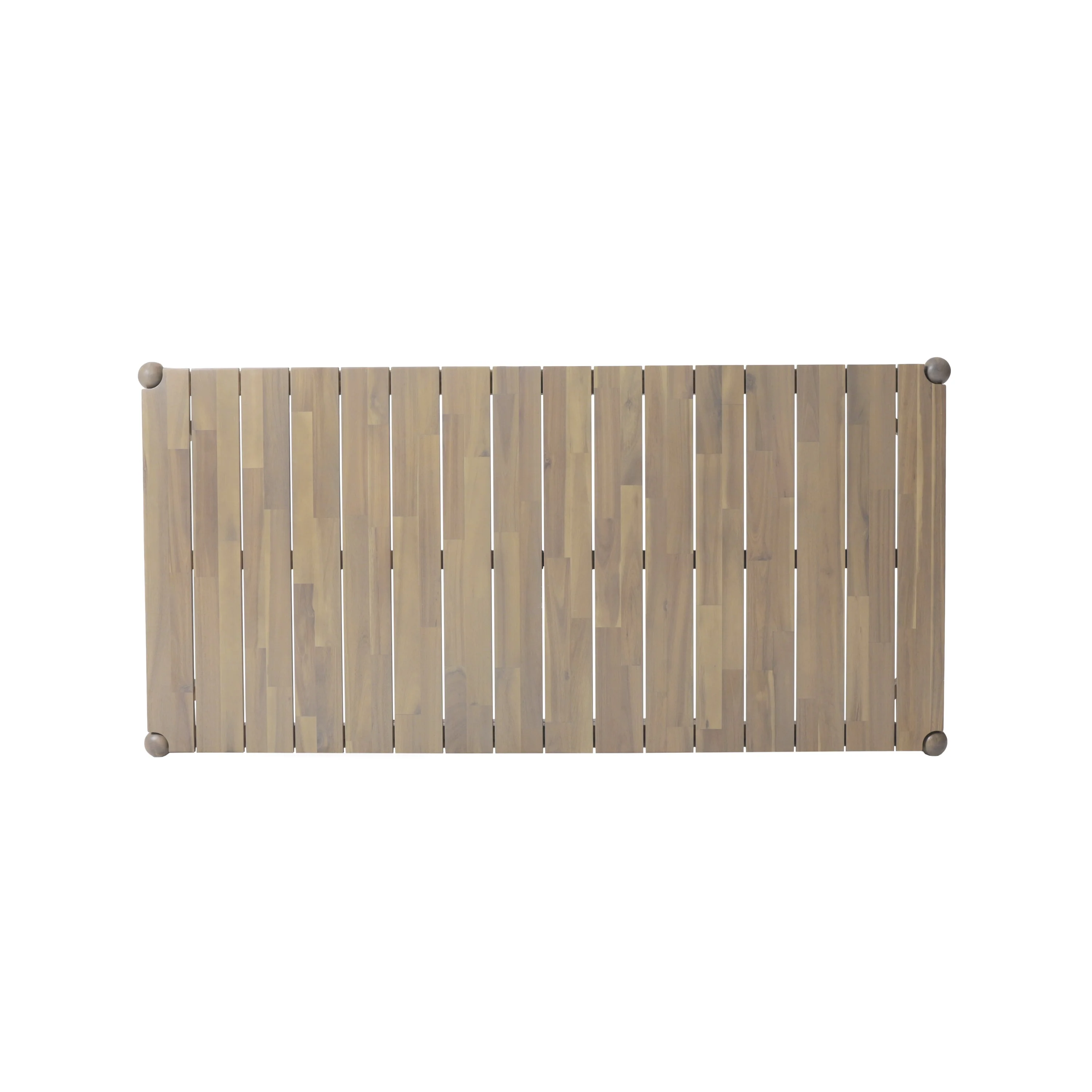 Acacia Wood 6 Seater Dining Table, Light Ash