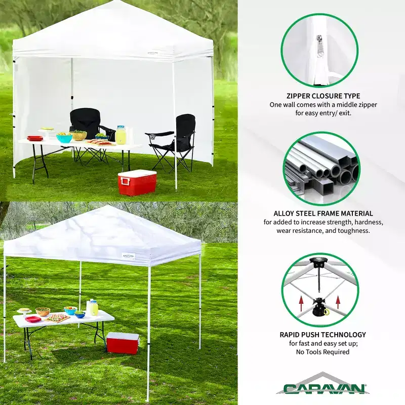 Caravan Canopy V Series 2 Straight Leg Sidewall Kit & Straight Pop-Up Leg Tent