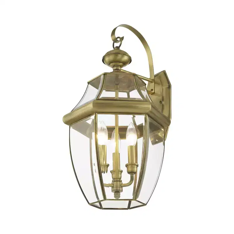 Livex Lighting Monterey 3 - Light Wall Light in Antique Brass