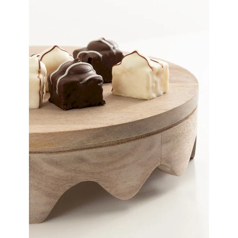 Kate and Laurel Fairlee Wavy Wood Tray - 12x12