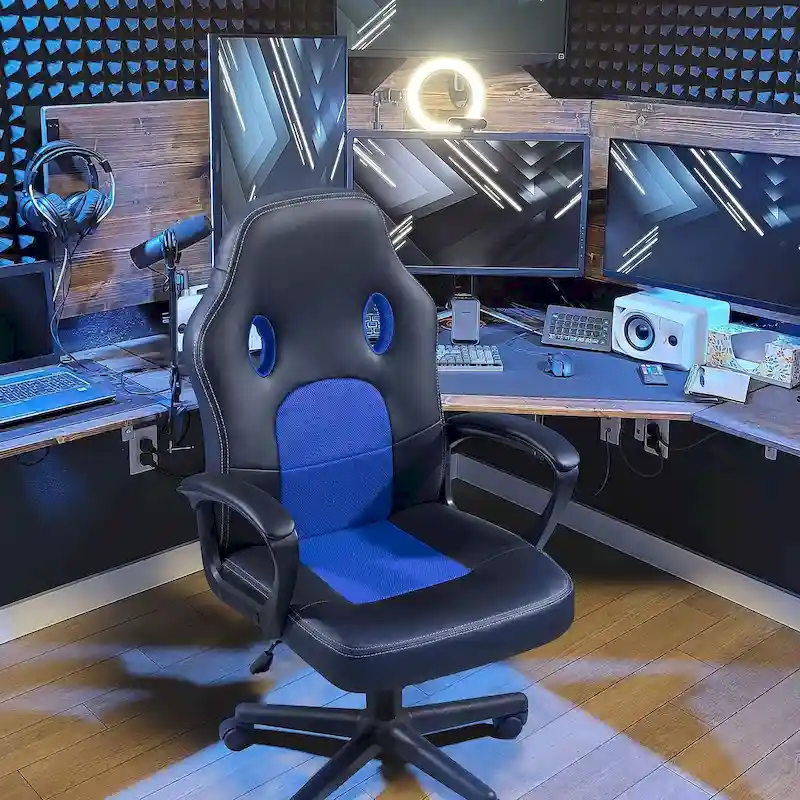 High Back Black Leather Office Gaming Chair