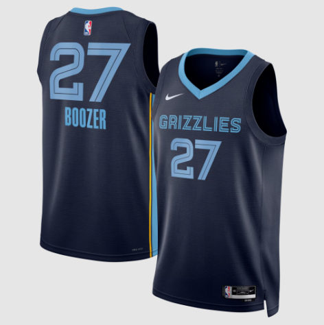 Unisex Memphis Grizzlies Cameron Boozer Navy 2026 NBA Draft Swingman Jersey - Icon Edition