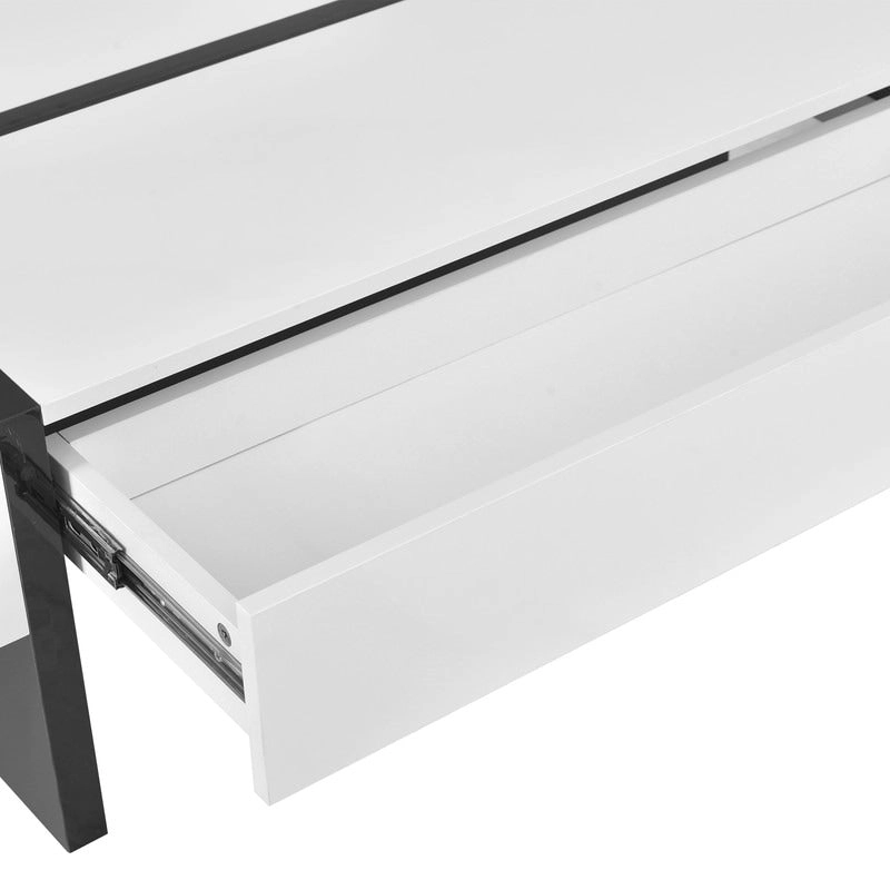 45.2 Modern High Gloss Surface Coffee Table By Aoolive
