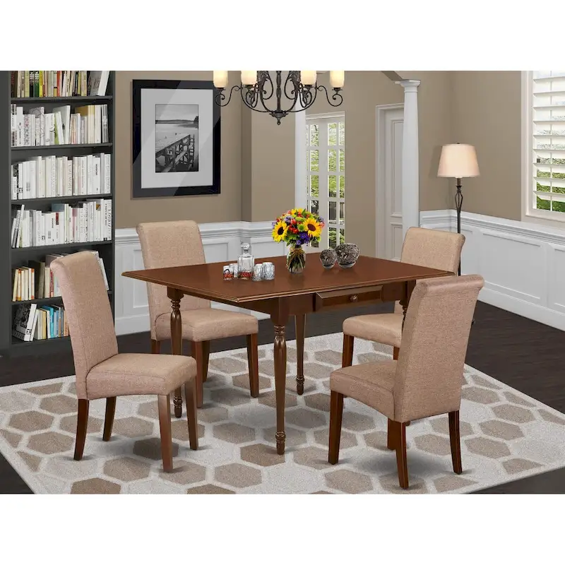 Dining Set Contains a Rectangle Dining Room Table with Dropleaf and Parson Chairs (Pieces Options)