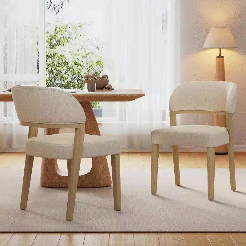 Christopher Knight Home Xayah Modern Rubberwood Upholstered Dining Chairs (Set of 2)