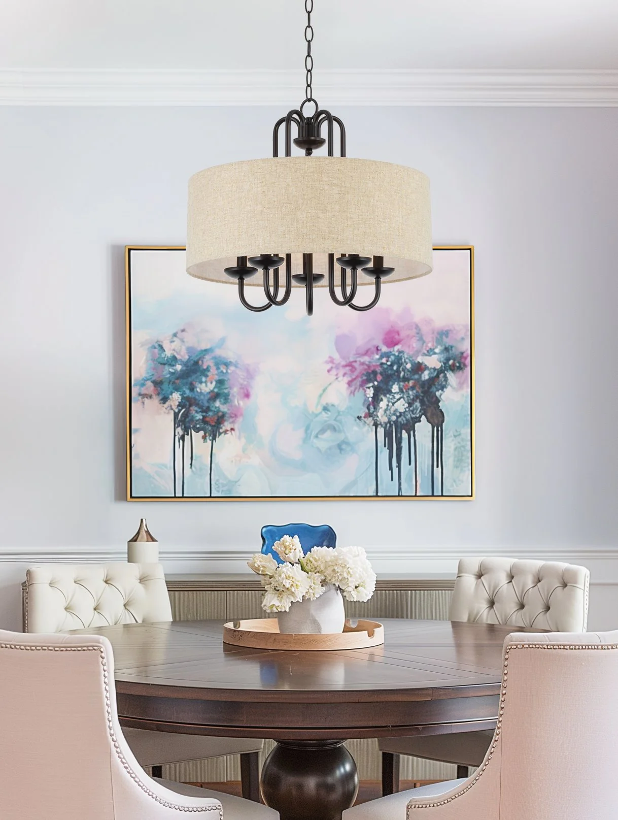 Gwenyth 20 5-Light Modern Drum Chandelier