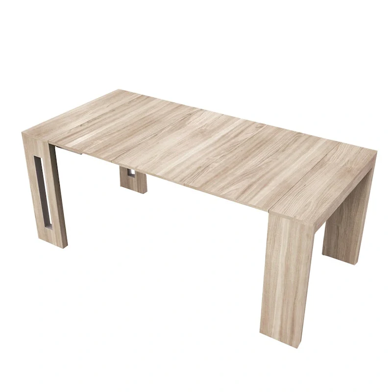 Modern Extendable Console Table Dining Table - 31.5 W x 17.5 D x 30 H ( Ext: 17.5 - 73 W )