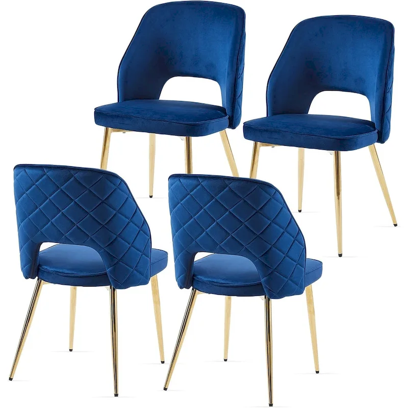 Howtai Upholstered Home Chair Hollow-Back Set of 4