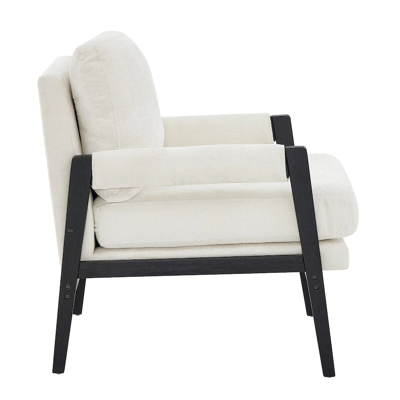Roundhill Furniture Kelly Mid-Century Modern Chenille Upholstered Accent Armchair