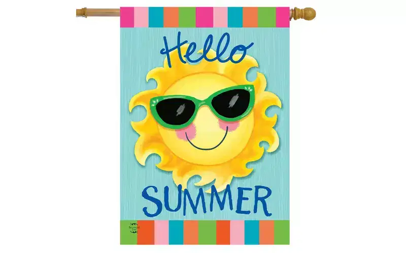 Briarwood Lane House Flag 40x28 For Outdoor Hello Sun Summer For Summer House Flag