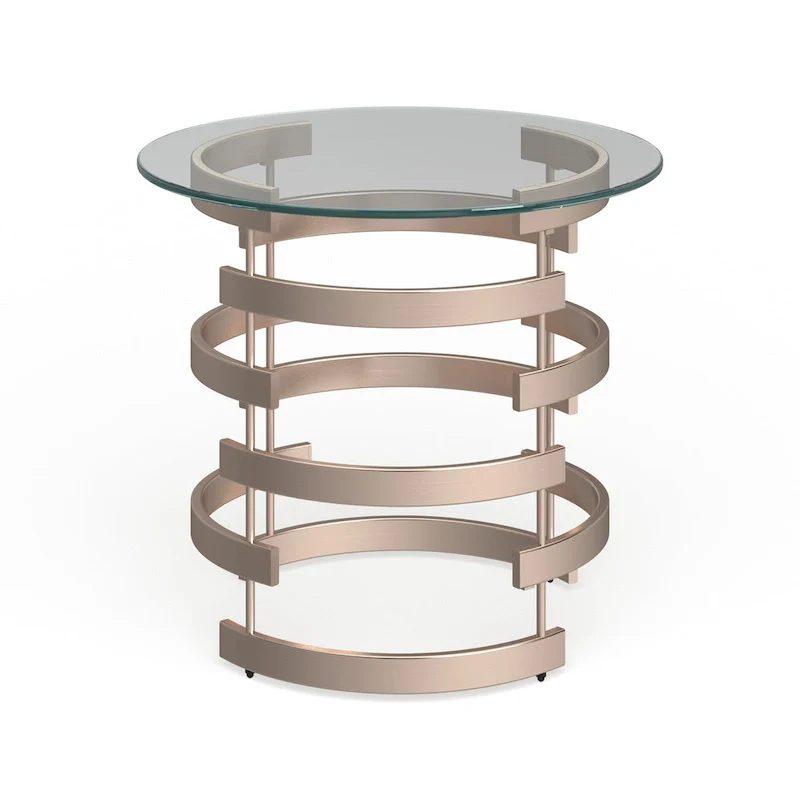 Champagne Metal Side Table