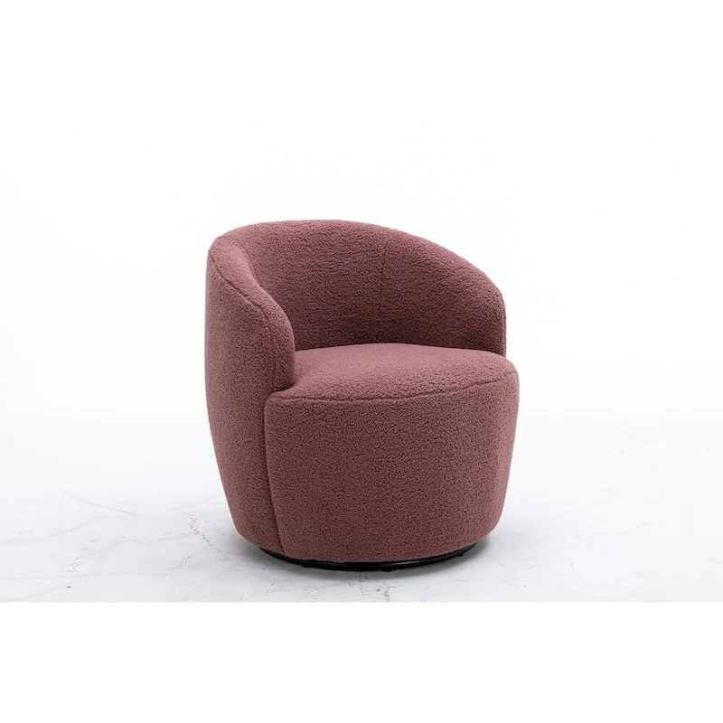 Teddy Fabric Swivel Accent Armchair Barrel Chair