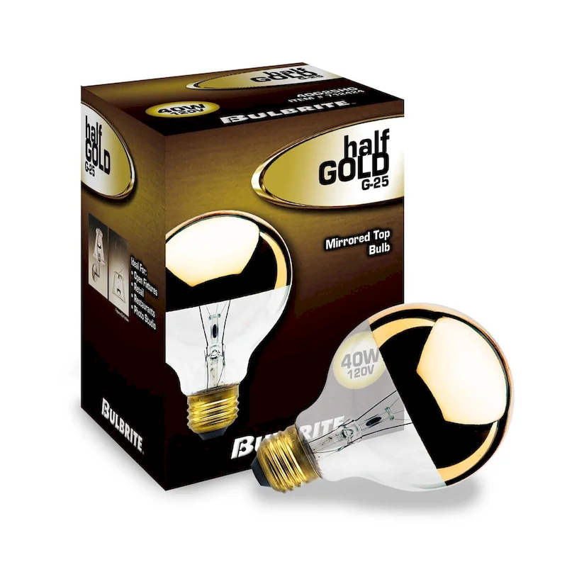 Bulbrite Pack of (6) 40 Watt Dimmable Half Gold G25 Medium (E26) Incandescent Bulb