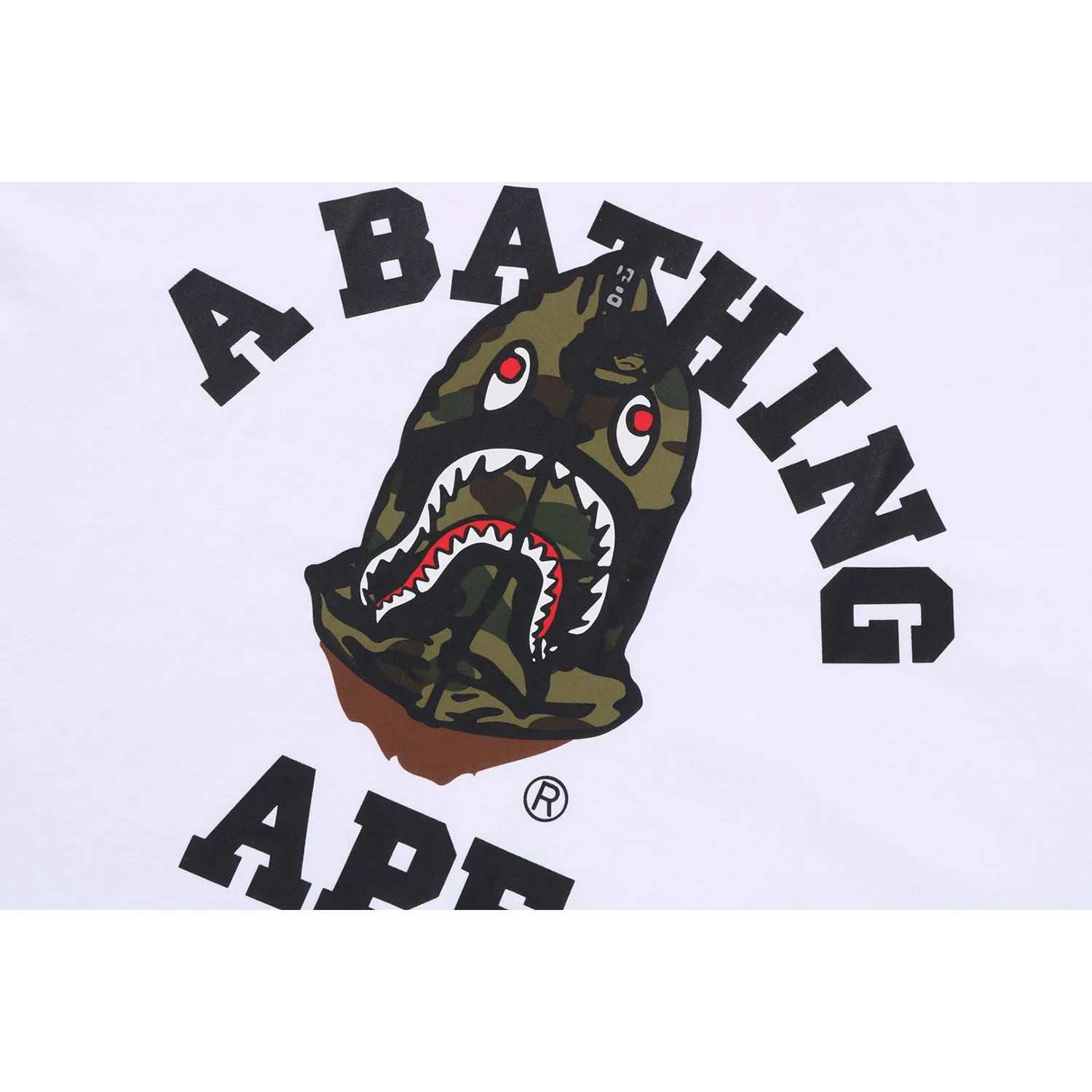 1ST CAMO SHARK SEIJIN COLLEGE RELAXED FIT TEE MENS