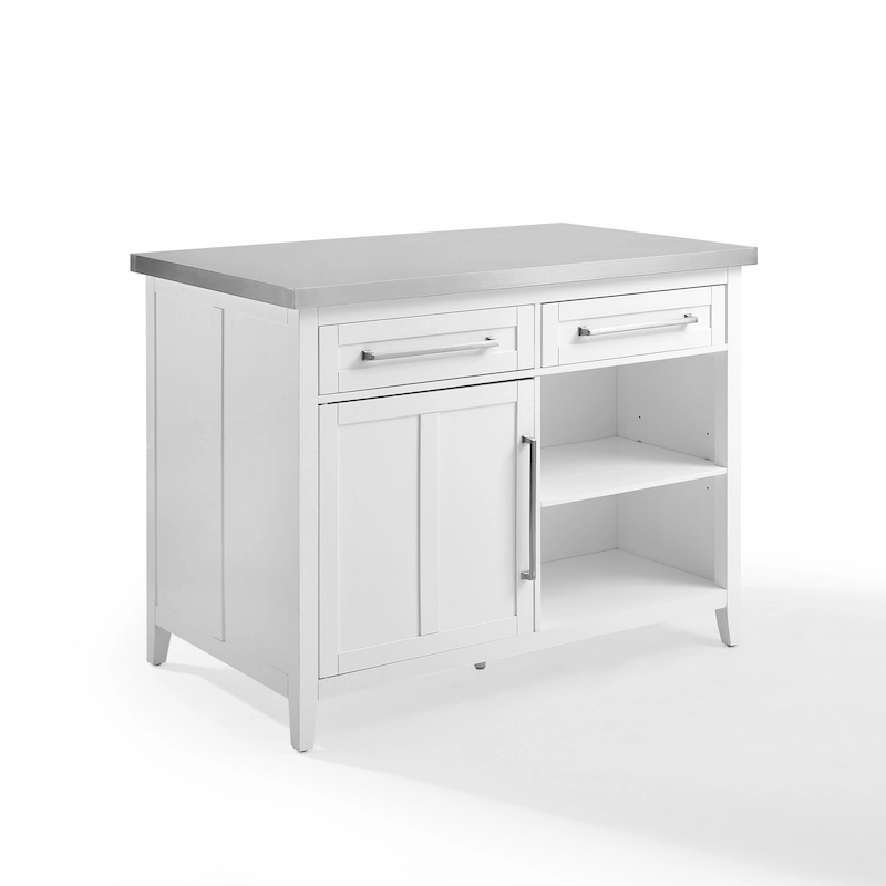 Crosley Silvia Stainless Steel Top Kitchen Island - 28d x 46w x 36.5h