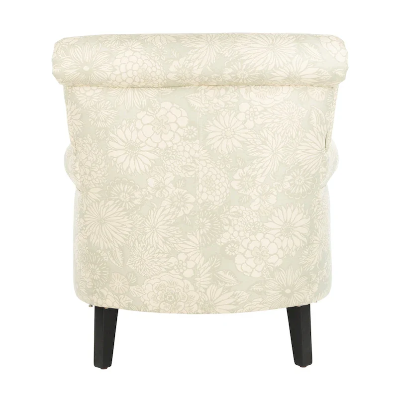 Gramercy Garden Motif Grey Club Chair - 30W x 33D x 32H
