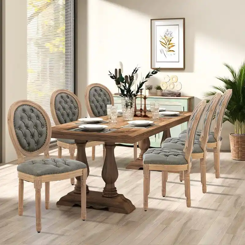 French Dining Chair with Nailhead Trim Set of 4