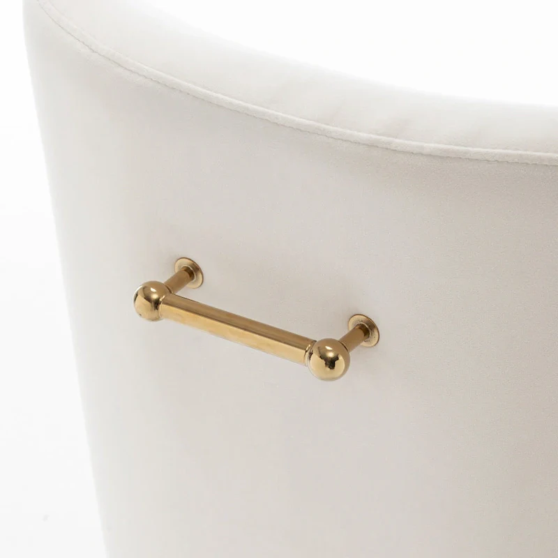 SEYNAR Velvet Upholstered Dining Chair Set of 4, Modern Glam Armless Side Chair