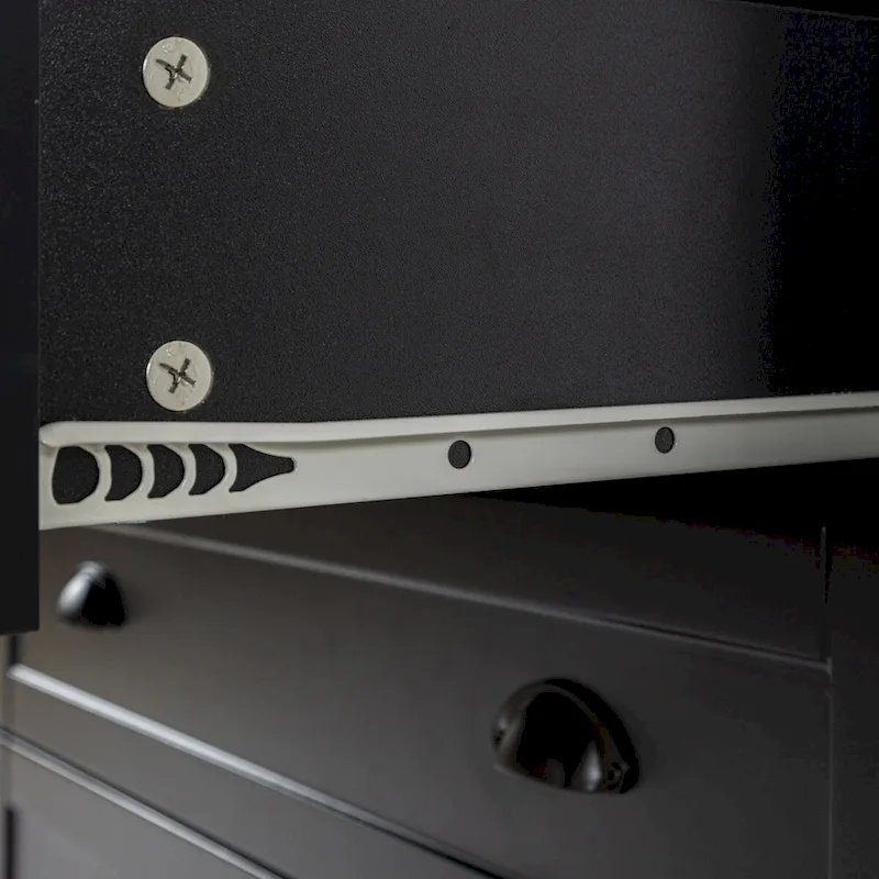 4-Drawer Sideboard, Blue / Black, Modern Style, For 1 Person