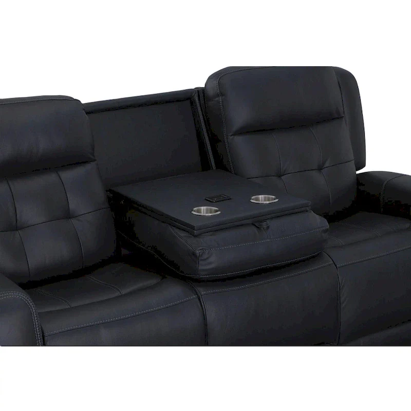 Grant 87 Leather Power Reclining Sofa with Power Headrests by Flexsteel