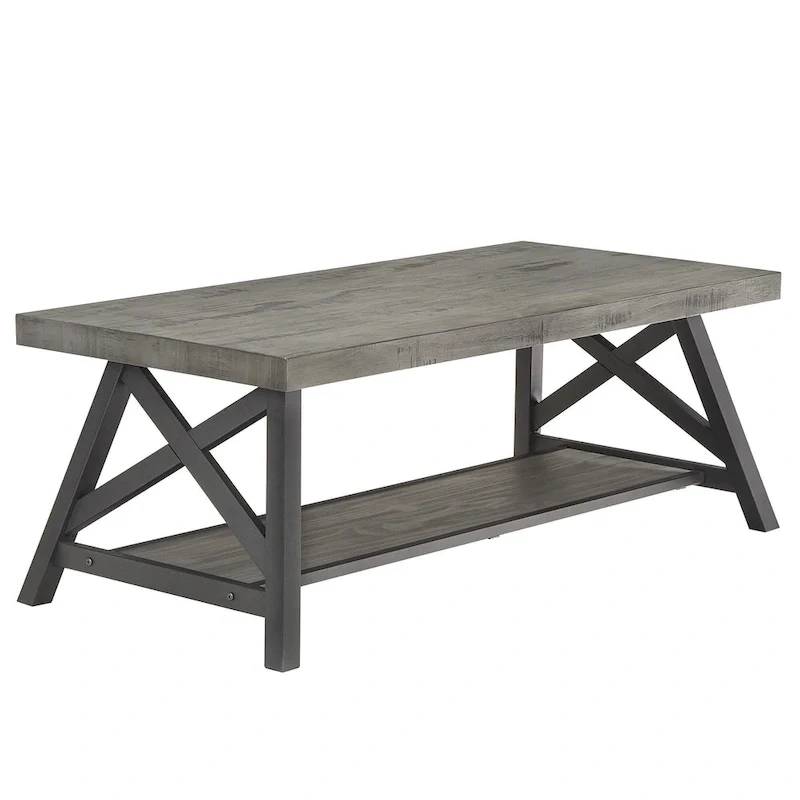 Bryson Rustic X-Base Accent Tables by iNSPIRE Q Classic