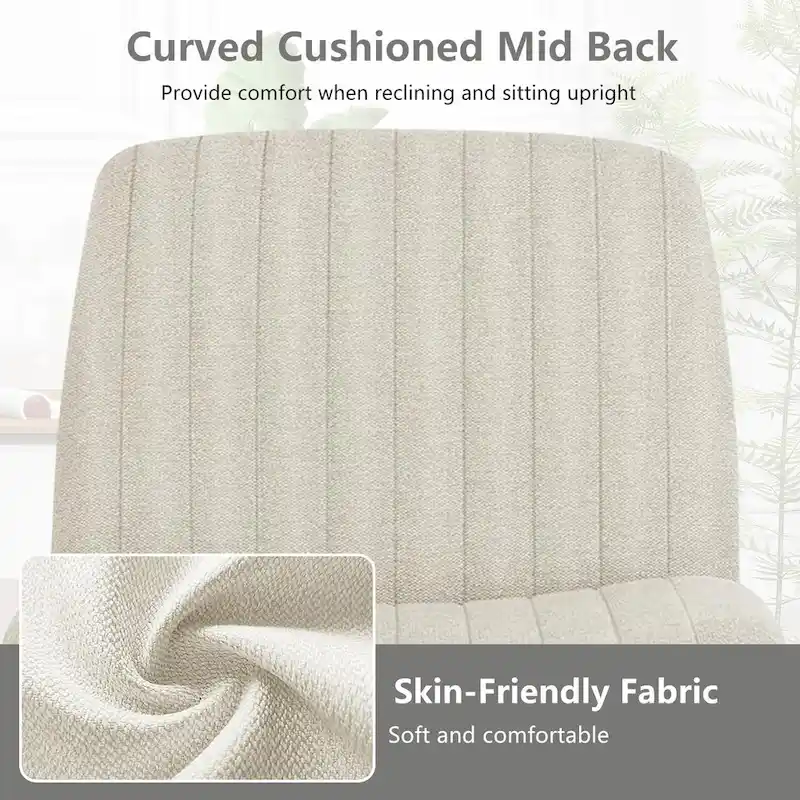 Criss Cross Legged Office, Wide Comfty Desk, Wheels Armless Computer Task, Swivel Vanity Home Chair, Height Adjustable