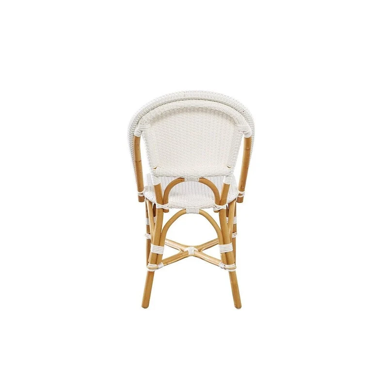 Leroy Rattan Dining Chair, White