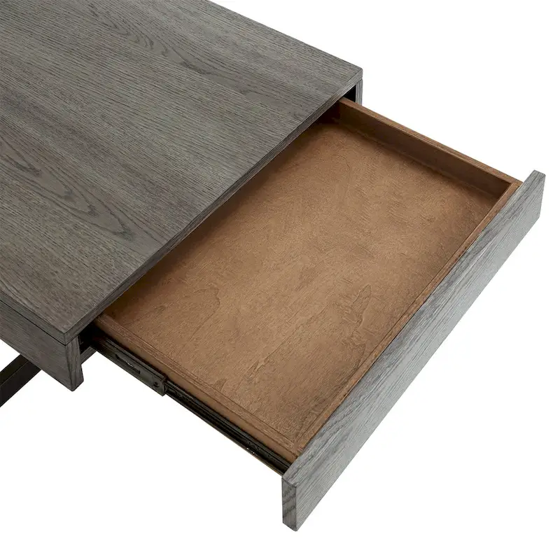 Eldersley Wood Finish Coffee Table with Two Drawers by iNSPIRE Q Modern